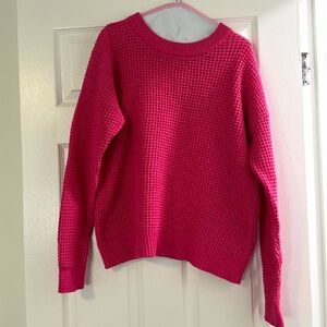 L 12/14 time and tru pink sweater